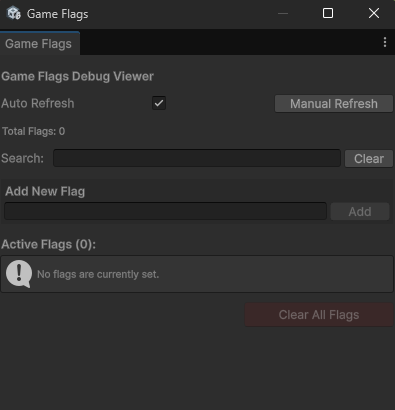GameFlag Debug Window Package - Unity addon for Mythril2D